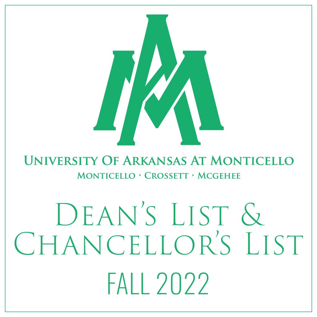 UAM Announces Dean’s and Chancellor’s Lists for Fall 2022 Semester