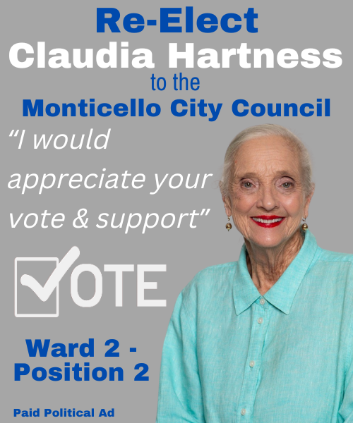 _Re-Elect Claudia Hartness Monticello City Council