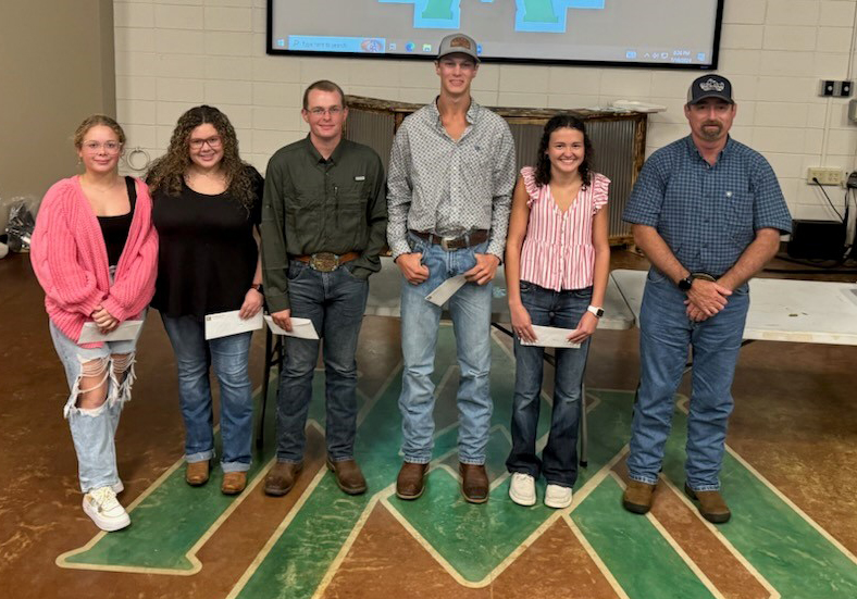 From Left: Annalee Gibson, Jaci Gibson, Grant Kilpatrick, Sam Napier, Carly Lloyd, President Jason Cater (Meghan Stephens not Pictured.)