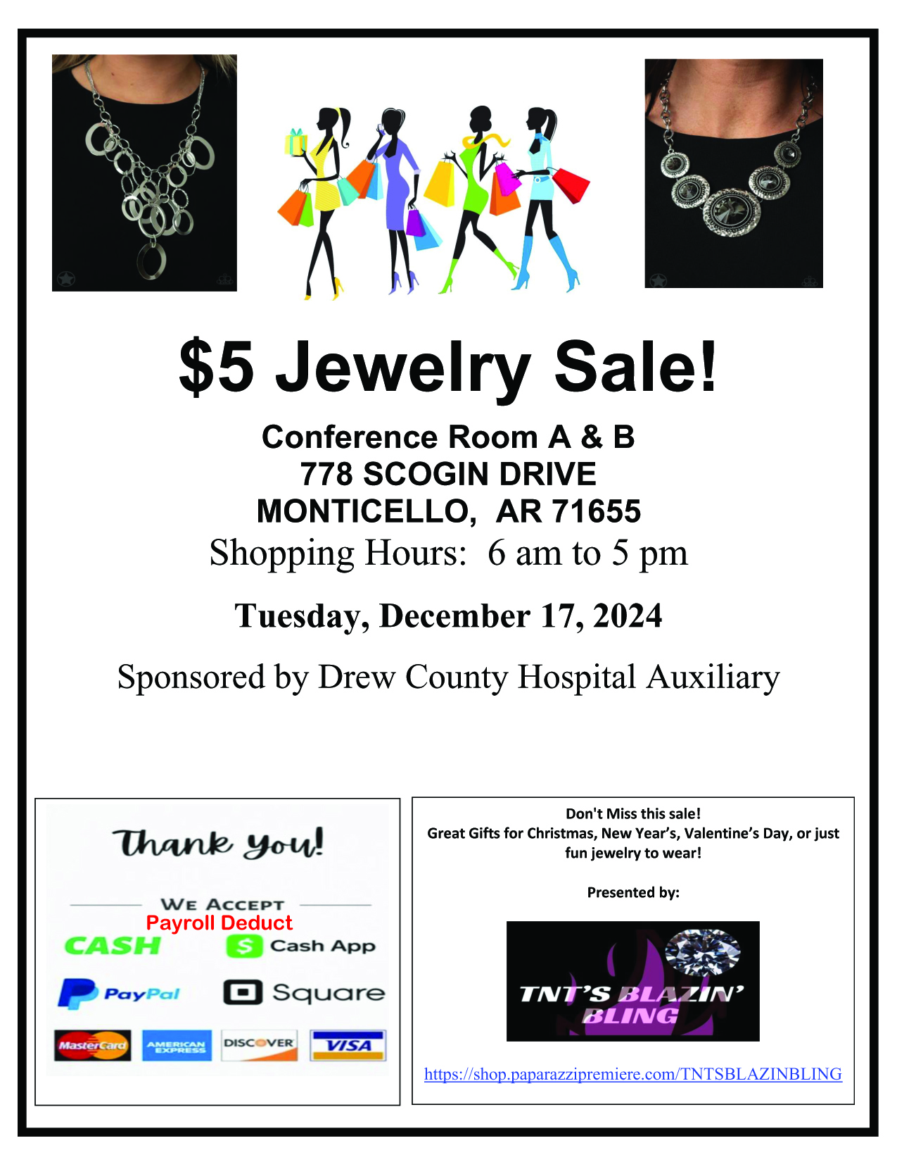 5 Jewelry sale at Drew County Hospital Dec  2024 Final copy